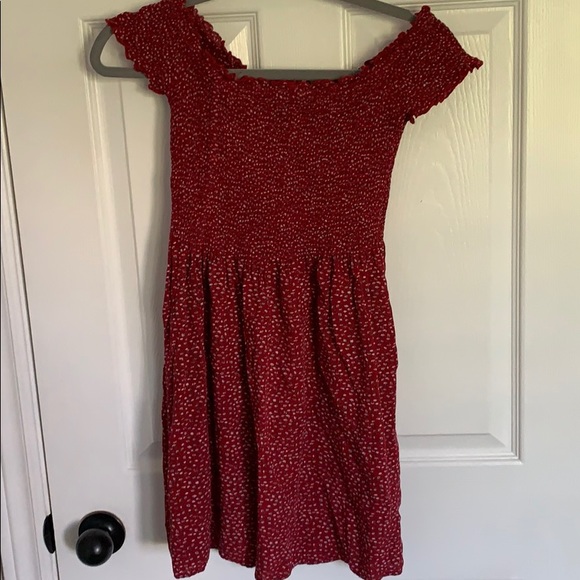Brandy Melville red floral off the shoulder dress - Picture 2 of 3
